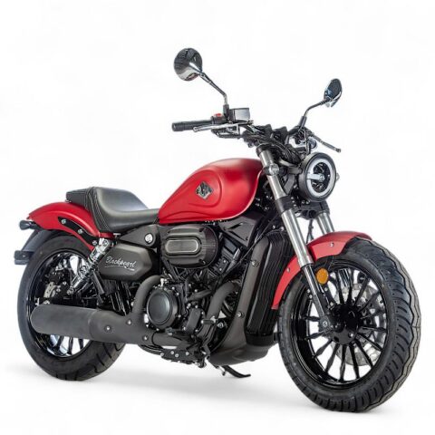 Moto 125cc BLACKPEARL Rouge mat-Style, confort et caractère