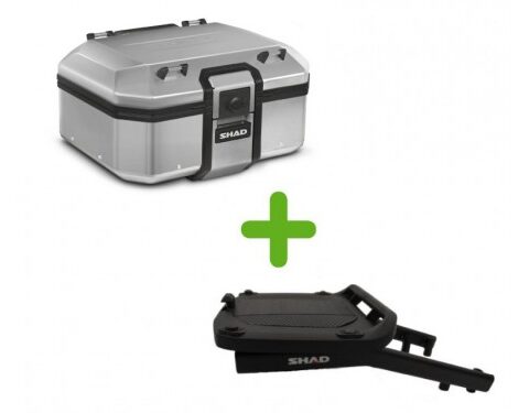 Pack Shad Top Case Alu Terra + Support pour V-Strom 650 (17-24) V-Strom 1000 (14-19)