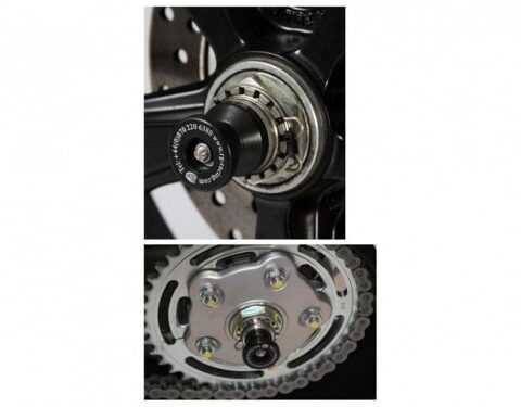 Roulettes diabolo arrière R&G pour 1100 Hypermotard, Evo (07-10) - SS0006BK