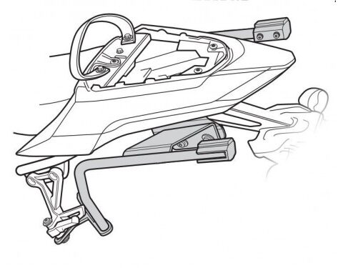 Support de Valise Shad 3P System pour CB500F (16-18) CBR500R (16-18)