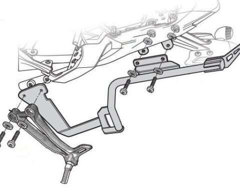 Support de Valise Shad 3P System pour MT07 (13-24)