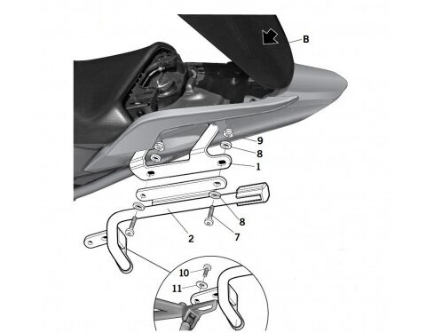 Support de Valise Shad 3P System pour NC700 S et X (12-13)