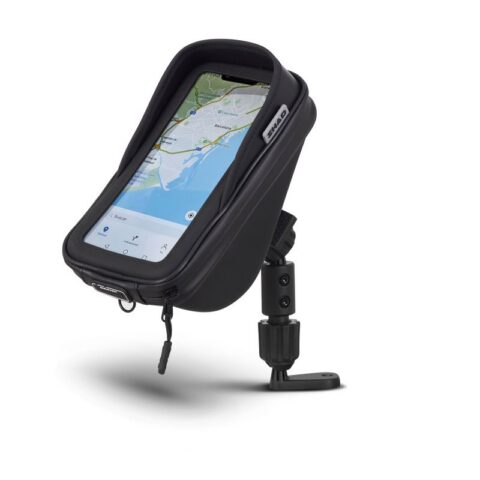 Support Smartphone avec poche Moto Étanche Shad Fixation au Rétroviseur, dimension écran 6.6" 18x9cm