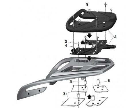 Support Top Case Shad BMW R1200 RT (05-13) K1600 GT (13-17)