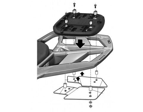 Support Top Case Shad pour F800GT (13-20) F800 R (16-21)