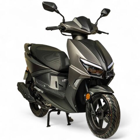 TNT DIXON 12 pouces Gris Mat-Scooter 50cc élégant et moderne